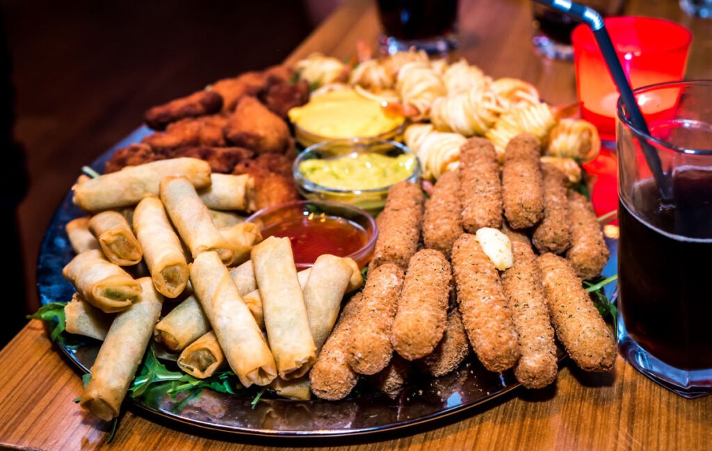 Finger food buffet provided as part of Christmas Party Night package